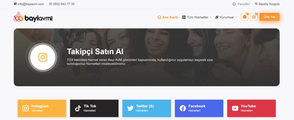 Instagram Bayan/Kadın Takipçi Satın Al Bayi AVM 2 bayiavm